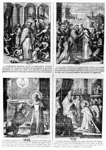 Scenes from the life of Saint Norbert, founder of the Premonstratensian order of canons regular by French School