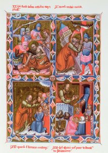 Scenes from the life of Saint Paul, facsimile of a 15th century manuscript of the Legendaire des Anjou-Hongrie, school of Bologna