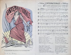 Score sheet for the song The Internationale, c.1900