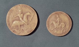 Seals of Charles I (1226-85) of Anjou and Beatrice (d.1267) of Provence