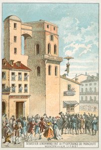 Sebastien Lenormand Making the First Parachute Descent, Montpellier by French School