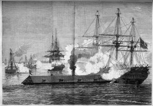 American Civil War (1861-1865) - Naval Battle of Newport News (Virginia) - March 8-9