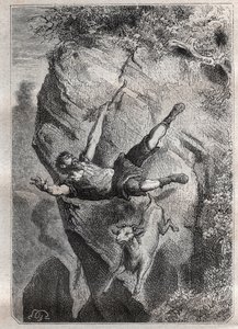 An Adventure of Alexander Selkirk, a Scottish Sailor Abandoned on the Island of Juan-Fernandez in the Pacific Ocean for Four Years - illustration from 