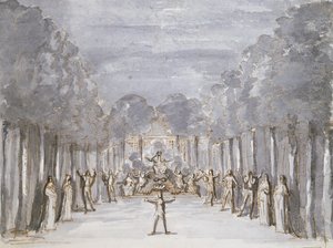 Set design for an Opera, from a collection entitled Les Menus Plaisirs du Roi by French School