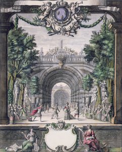 Set design for an unidentified ballet, taken from a collection entitled Menus Plaisirs du Roi
