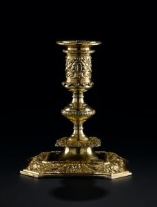 Silver-gilt candlestick with detachable nozzle, from the Lennoxlove toilet service, owned by Frances Teresa Stewart, Duchess of Richmond and Lennox: French, Paris, by Pierre Masse, 1661 - 1662