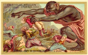 Sinbad in the cave of the ogre by French School