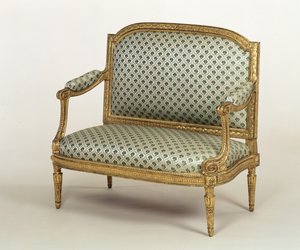 Small Louis XVI Settee Stamped by J.P. Boulard