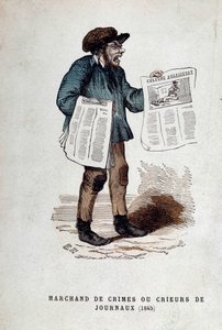 Small Parisian Trade: The Merchant of Crimes or Newspaper Criers by French School