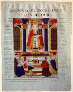 Song of Our Lady of Good Help. Engraving of the 19th century. Paris, Museum of Popular Arts and Traditions by French School