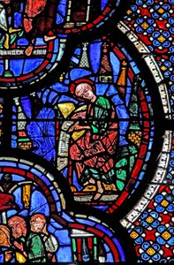 St John Window: On Patmos He Writes the Apocalypse by French School