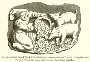 Stall of Carved Wood by French School