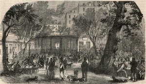 Stamp of Cheval Blanc in Paris in the 19th century - Engraving in 