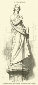 Statue of Sabine, in the Cathedral of Strasbourg (engraving) by French School