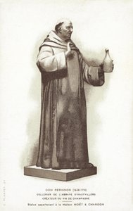 Statue of Dom Perignon by French School