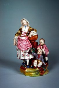 Statuette of a young woman with her two sons