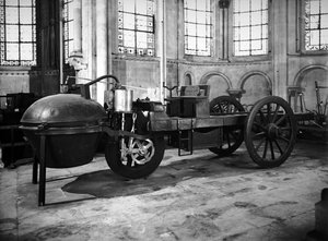 Steam-Powered Car Invented by Nicolas Joseph Cugnot (1725-1804), 1771