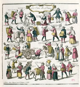 Street Vendors in Paris, late 17th century by French School