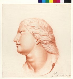Study based on statue (daughter of Niobe) by French School