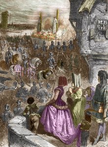 Supplice of the Templars by French School