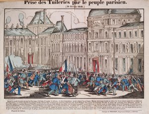 Taking of the Tuileries by the Parisian People, 24th February 1848 by French School