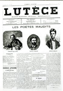 The Accursed Poets, front cover of the newspaper Lutece, 1884 by French School