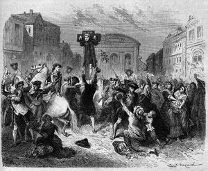 The Anglican Writer Daniel Defoe Pilloried in 1703 for Writing Against the Intolerance of the Anglican Church