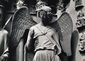 The Angel with a Smile, jamb figure from the west portal by French School