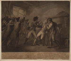 The Apprehension of Robespierre on 27 July 1794 by French School