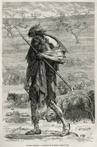 The Australian Shepherd, Engraved after a Drawing by D. Maillart, to Illustrate the Story Six Months in Australia, by Desire Charnay, a Mission Assignment by the Ministry of Public Education, in 1878, Published in Le Tour du Monde, under the Direction of E
