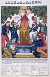 The Bacchus Code, All Unpleasant People are Water Drinkers, Caricature on Alcoholism, Imagerie de Metz, c.1840