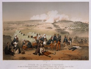 The Battle of Inkermann on 5th November, 1854, from War in the Crimea, published by Lemercier et Cie, Paris, 1856 by French School