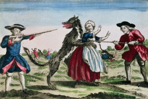 The Beast of Gevaudan, published by Basset, 1764 by French School