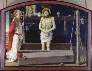 The Boulbon Altarpiece: The Trinity with a Donor Presented by St. Agricol, Provence School by French School