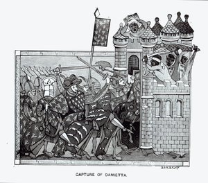The Capture of Damietta in 1249 by French School
