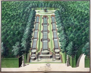 The Cascade, altered at the end of 1706, in the grove on the hill, from Gardens of Marly by French School