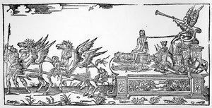The Chariot of Fame, part of the Triumph of Henri II, published in 1551 by French School