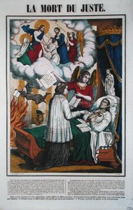 The Death of the Just Man and the Angel Taking Him to Heaven, mid 19th century by French School