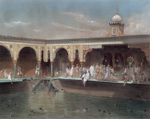 The Deligny Baths, Paris, 1842 by French School