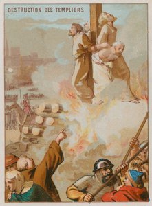 The Destruction of the Knights Templar by French School