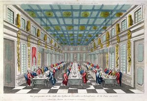 The Dining Room at Versailles in 1763 by French School