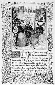 The Entry of Charles VII (1403-61) into Rouen in 1450 (illustration from Science and Literature in the Middle Ages and the Renaissance) by French School