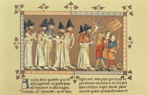 The Flagellants at Doornik in 1349, Copy of a Miniature from the Chronicle of Aegidius Li Muisis