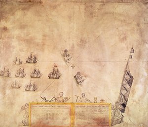The Fleet of the Dutch Indies Company off St. Helena, 1746