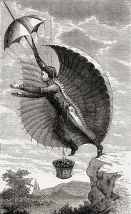 The Flying Man, engraved after Nicolas Edme Restif de la Bretonne, from 