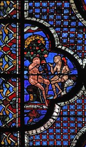 The Good Samaritan Window: Adam and Eve Under the Tree of Knowledge of Good and Evil by French School