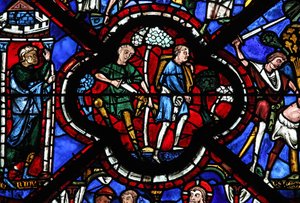 The Good Samaritan Window: Thieves Attack the Traveller by French School