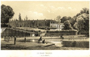 The Grand Trianon, seen from the canal in Versailles in 1857 by French School