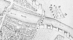 The Jewish Quarter in Metz during the 16th Century, Illustration from Histoire des Juifs dans le Nord-Est de la France by Emile Auguste Begin
