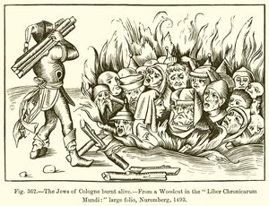 The Jews of Cologne Burnt Alive by French School
